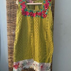 Embroidered & Lace Girls Dress